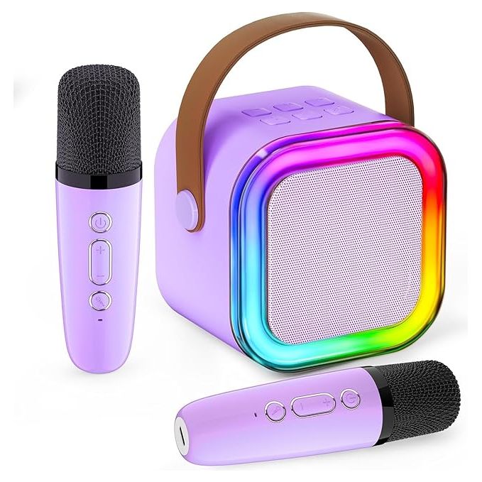 Karaoke Speaker with One Wireless Mic | Ideal Birthday Gift for Kids 3-12 years (MultiColour)